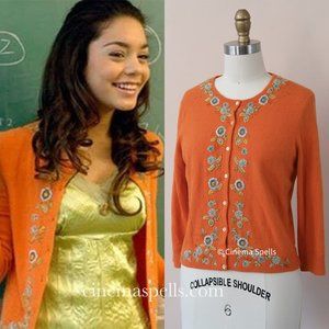 RARE Floral Embroidered Cardigan ASO Gabriella Montez in High School Musical M